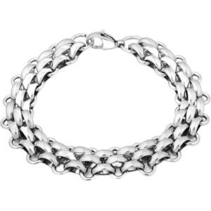 Silver Italian Designer Inspired Rope Statement Chunky Bracelets for Women